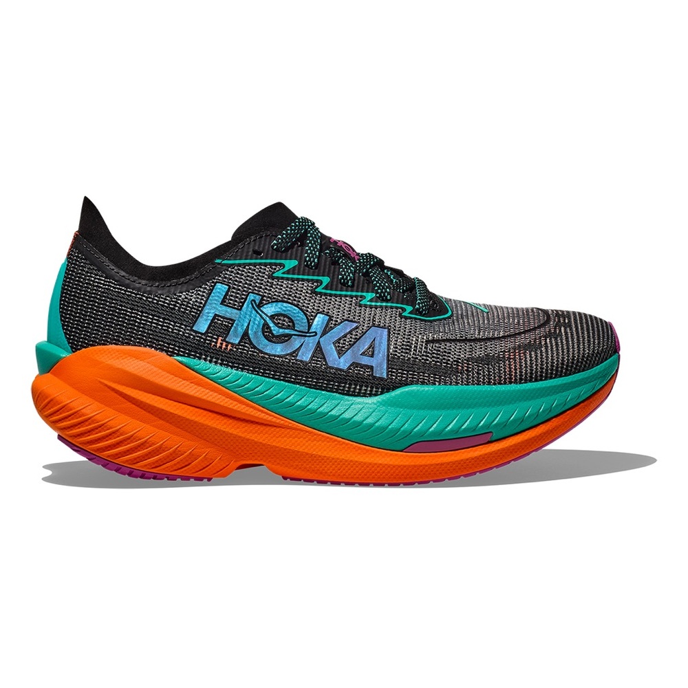 Hoka Black Teal Orange Performance Running Shoe